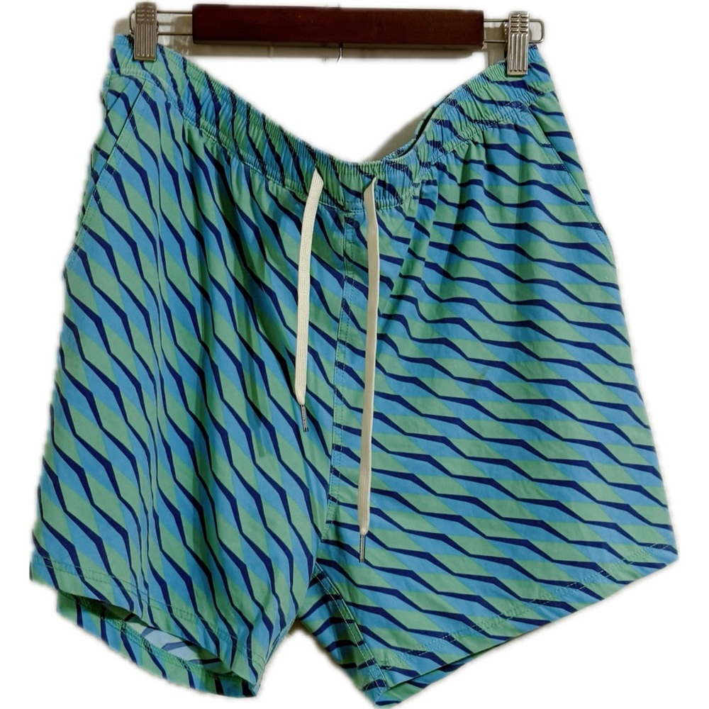 Fair Harbor Diagonal‎ Stripe Swim Trunks